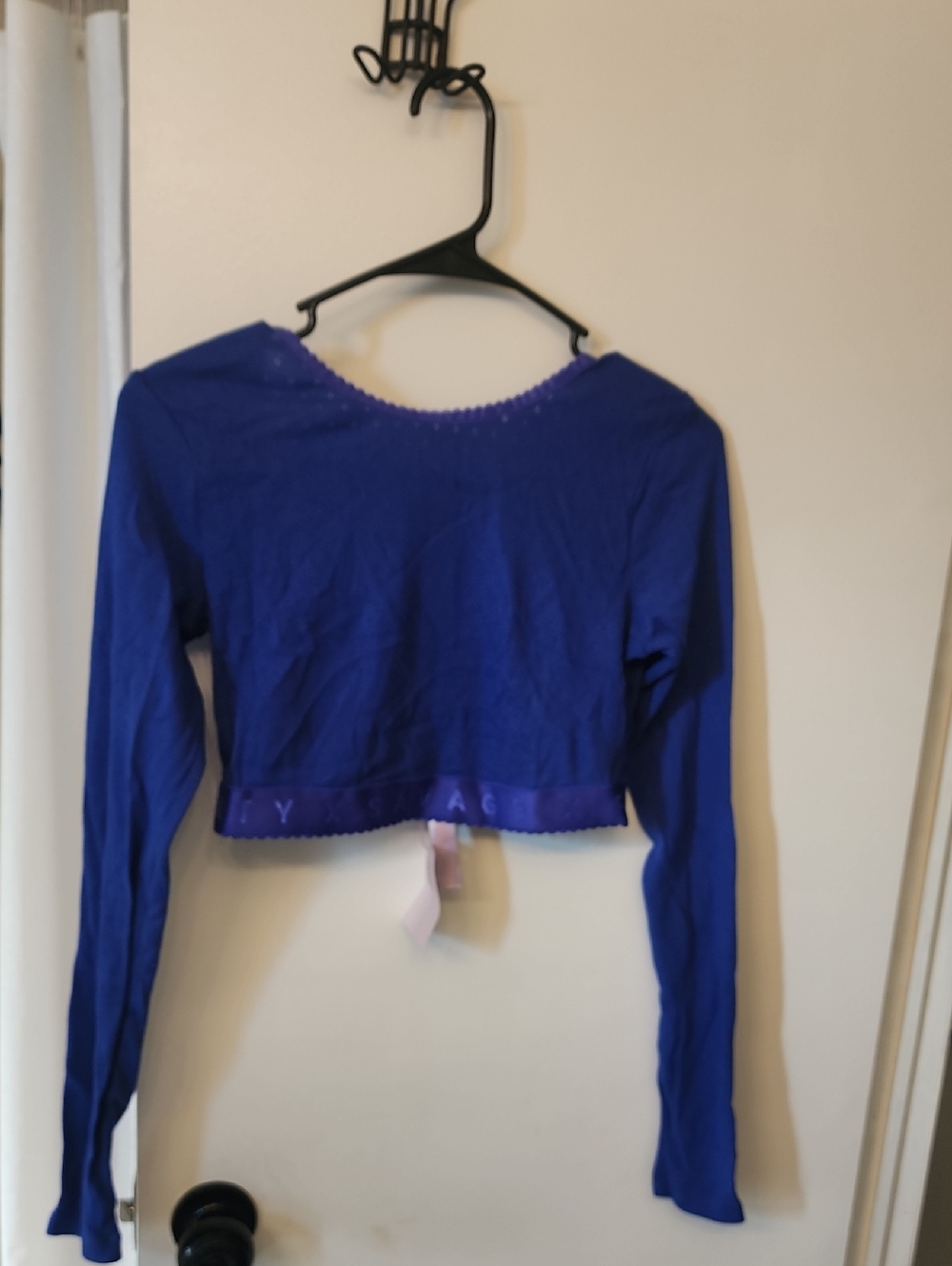 Savage X Fenty Cobalt Blue Cropped Long-Sleeve Top